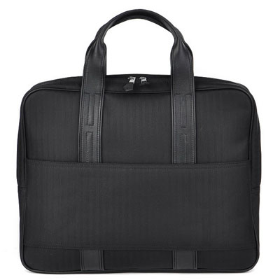 Best Hermes Canvas Man Handbags Black 509003